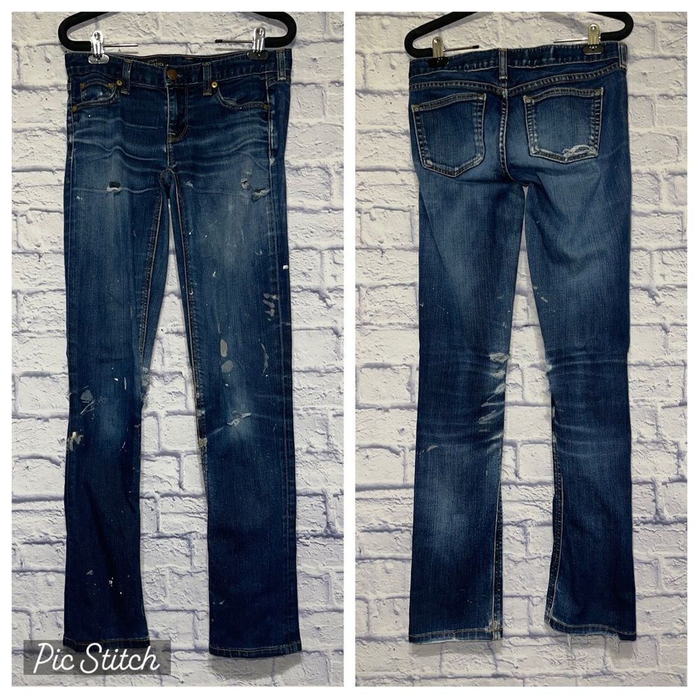J.Crew matchstick jeans distressed